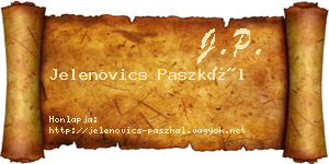 Jelenovics Paszkál névjegykártya