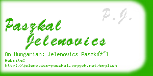 paszkal jelenovics business card